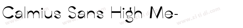 Calmius Sans High Me字体转换